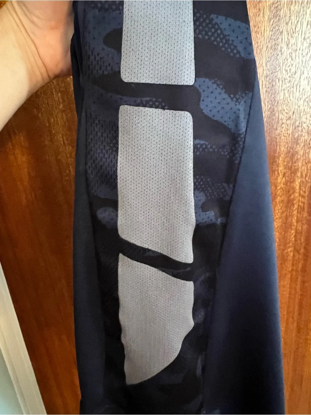 tek gear Men’s Navy Athletic Shorts with Gray Side Panels
